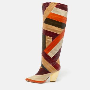 Tory Burch Multicolor Eel Leather Knee Length Boots Size 35.5, Boots - Luxury Closet catalog
