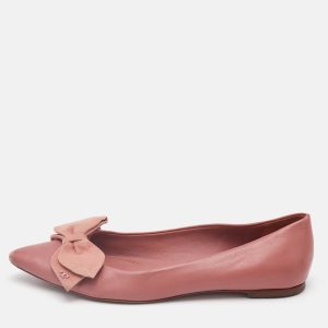 Tory Burch Pink Leather Bow Ballet Flats Size 38.5, Flats - Luxury Closet catalog