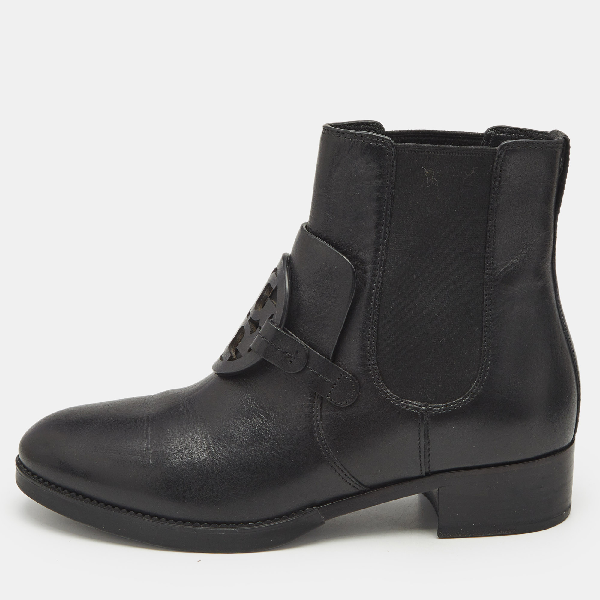 Tory Burch Black Leather Miller Ankle Length Boots Size 39, Boots - Luxury Closet catalog