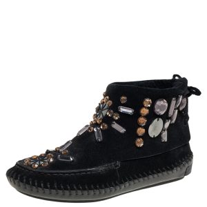 Tory Burch Black Suede Embellished Booties Size 36, Boots - Luxury Closet catalog