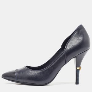 Tory Burch Navy Blue Pointed Toe Pumps Size 40.5, Pumps - Luxury Closet catalog