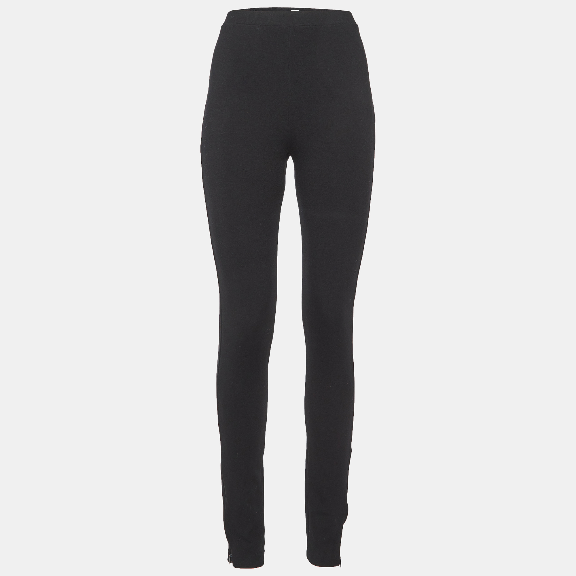 Toteme Black Jersey Zip Leggings XL, Clothing - Luxury Closet catalog