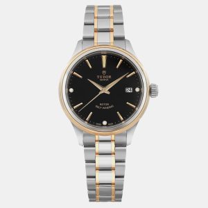 Tudor Black 18k Yellow Gold Steel  Style 12103 Automatic Women's Wristwatch 28mm, Watches - Luxury Closet catalog