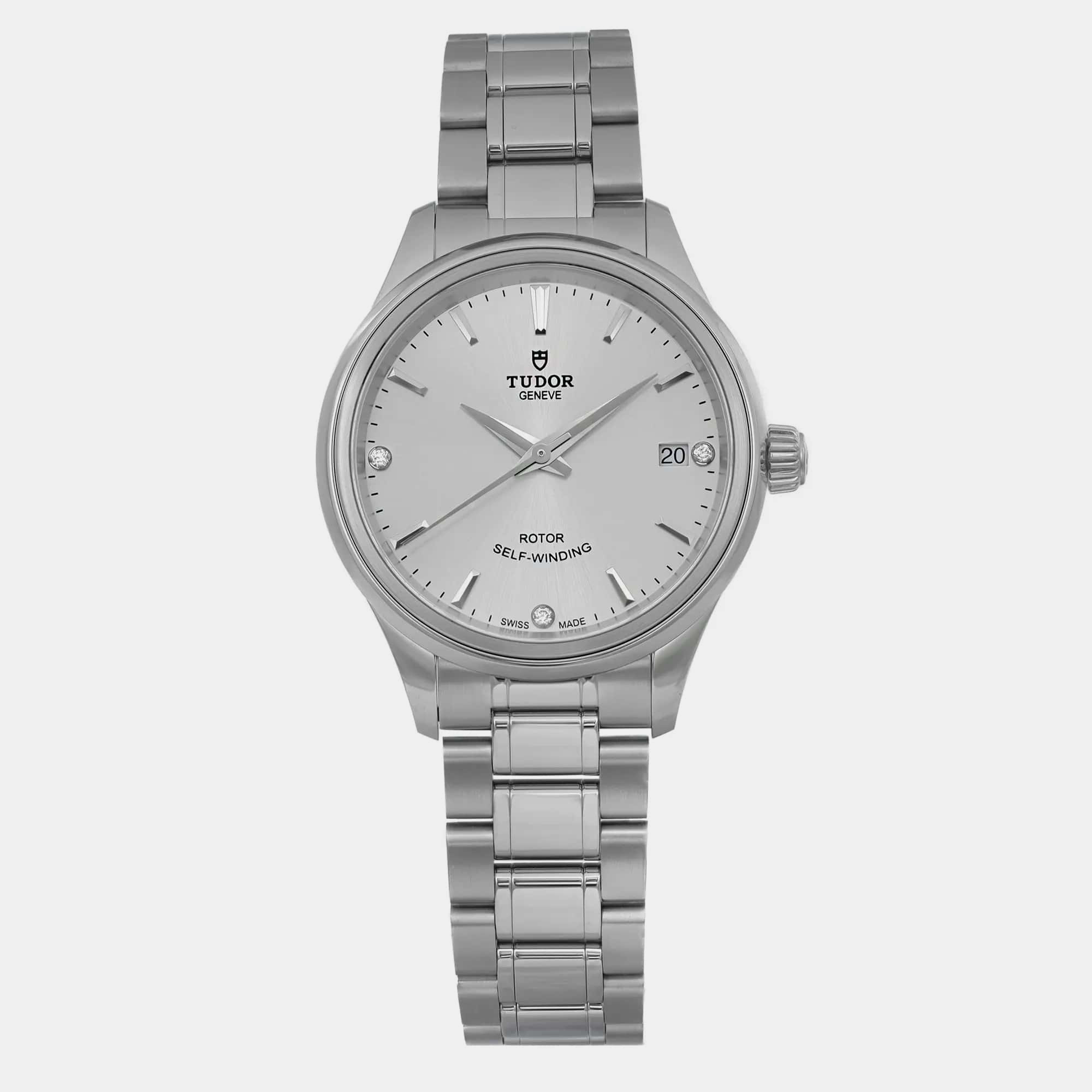 Tudor Black Diamond Stainless Steel Style M12300-0003 Automatic Women's Wristwatch 34 mm, Watches - Luxury Closet catalog