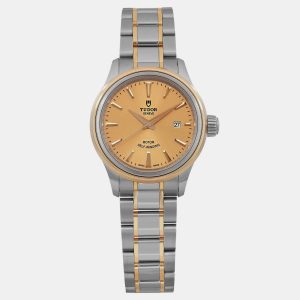 Tudor Champagne 18K Yellow Gold Stainless Steel Style 12103-0001 Automatic Women's Wristwatch 28 mm, Watches - Luxury Closet catalog
