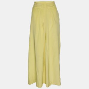 Twenty8Twelve Yellow Silk Pleated Midi Skirt S, Skirts - Luxury Closet catalog