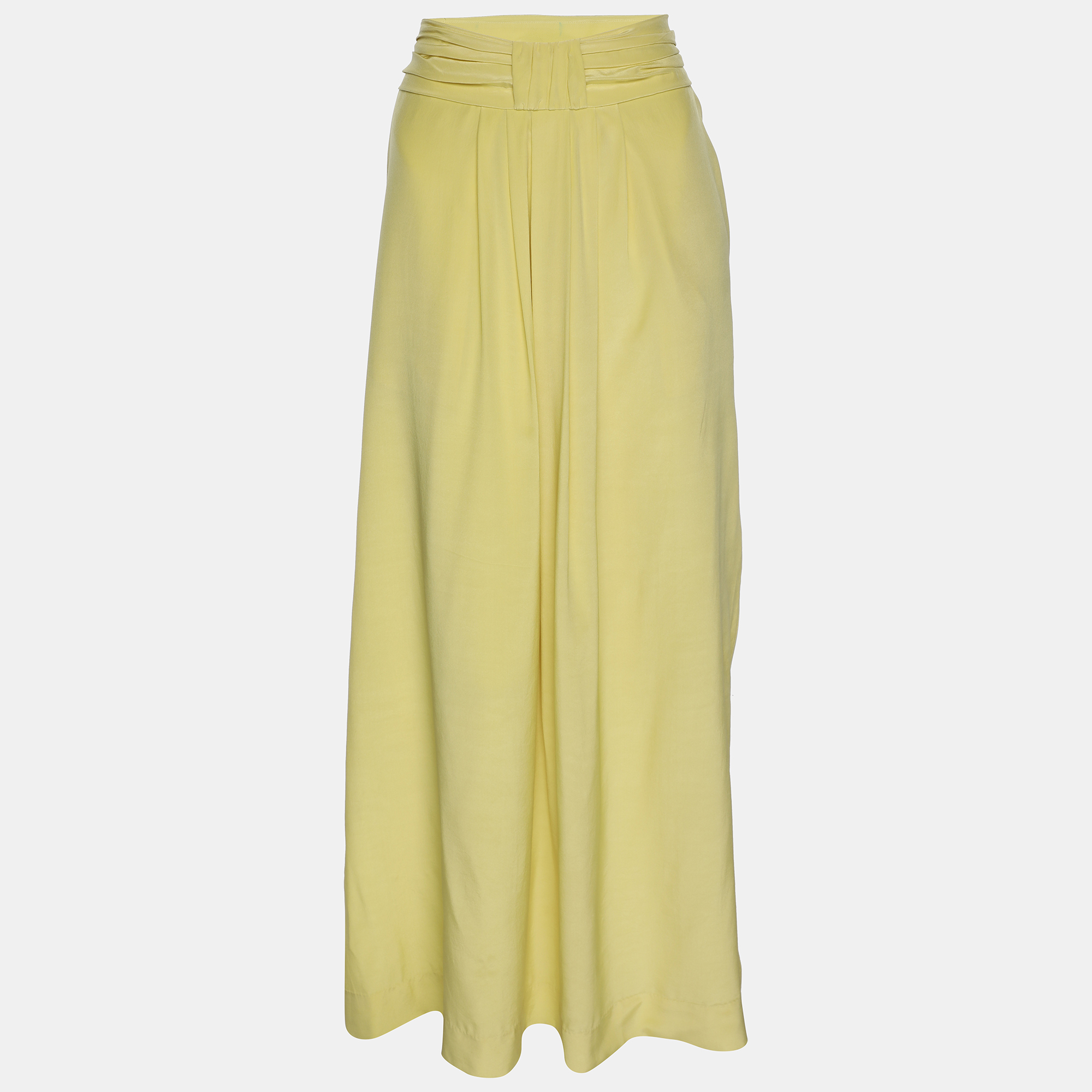 Twenty8Twelve Yellow Silk Pleated Midi Skirt S, Skirts - Luxury Closet catalog