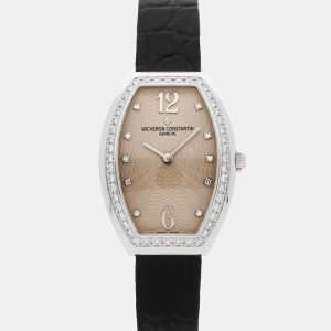 Vacheron Constantin Egerie 25540/000G-9109 Quartz White Gold Silver Dial Women's Wristwatch 30mm, Watches - Luxury Closet catalog