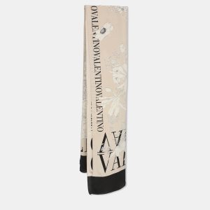 Valentino Beige Floral Print Silk Scarf, Scarves & Shawls - Luxury Closet catalog