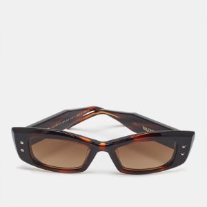 Valentino Brown VLS 109C V Quatro Frame Cat Eye Sunglasses, Sunglasses - Luxury Closet catalog