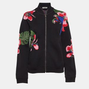 Valentino Black Tropical Intarsia Knitted Bomber Jacket L, Coats & Jackets - Luxury Closet catalog