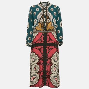 Valentino Multicolor Printed Silk Full Sleeve Midi Dress M, Dresses - Luxury Closet catalog