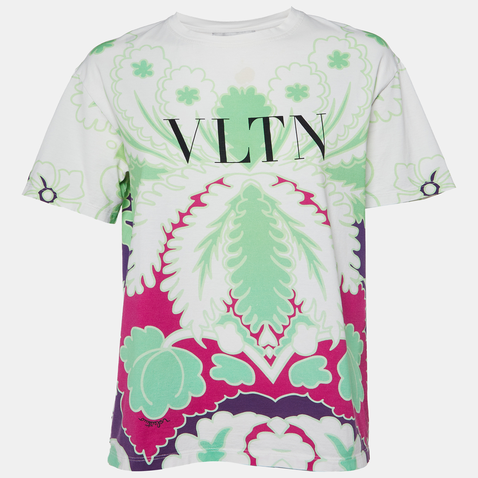 Valentino Multicolor VLTN Logo Print Crew Neck T-Shirt S, Shirts & Tops - Luxury Closet catalog
