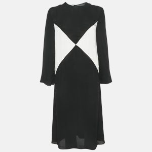 Valentino Black Silk Crepe Panel Detail Midi Shift Dress S, Dresses - Luxury Closet catalog
