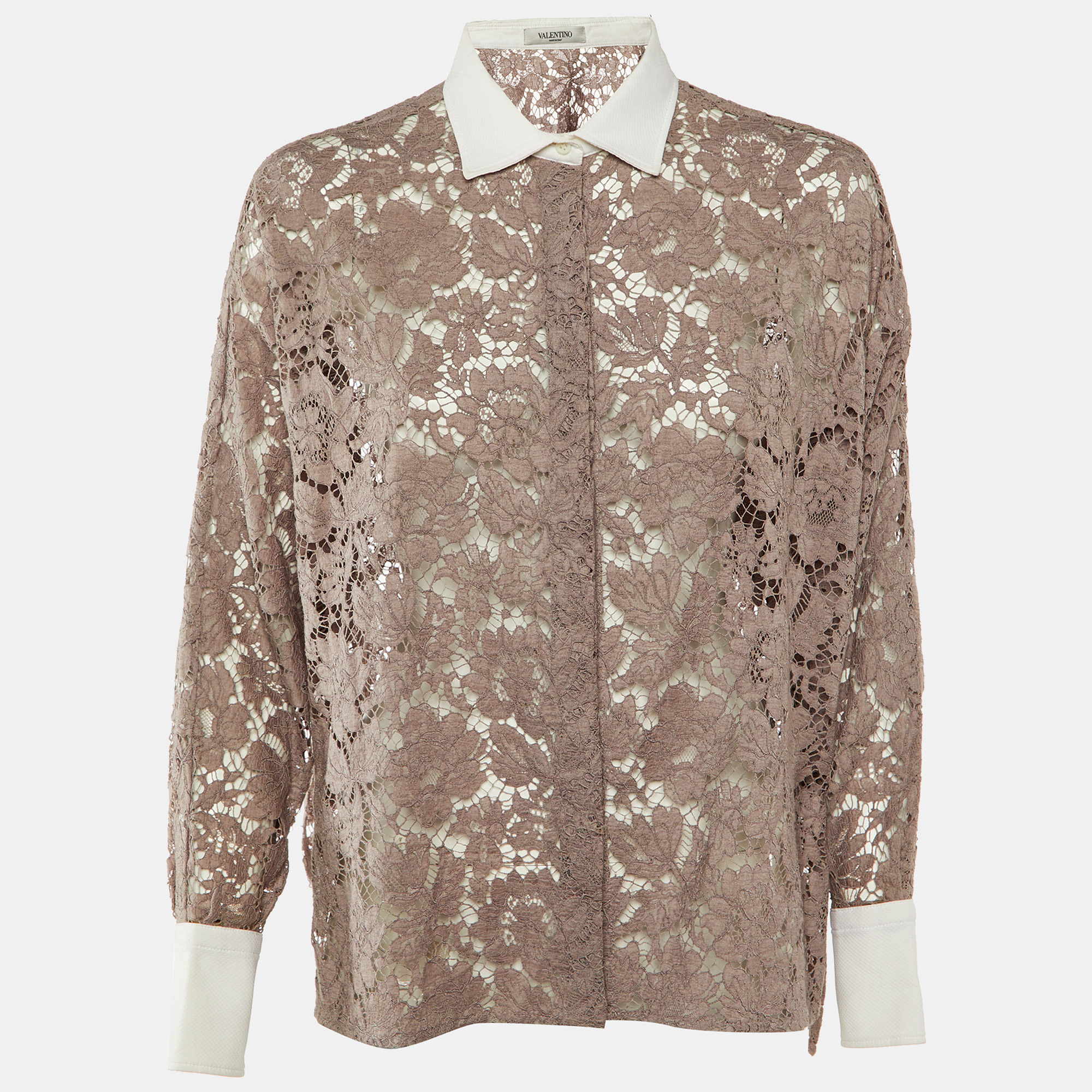Valentino Purple Lace Button Front Top L, Shirts & Tops - Luxury Closet catalog