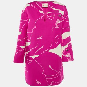 Valentino Pink Printed Stud Detail Silk Mini Dress M, Dresses - Luxury Closet catalog