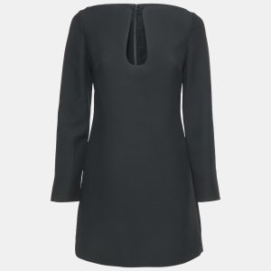 Valentino Black Wool Blend Neck Detail Mini Dress S, Dresses - Luxury Closet catalog