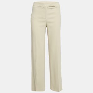 Valentino Beige Crepe Straight Leg Trousers M, Clothing - Luxury Closet catalog