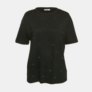 Valentino Black Jersey Rockstud Embellished T-Shirt L, Shirts & Tops - Luxury Closet catalog