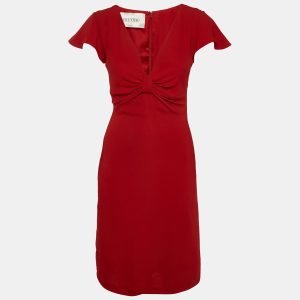 Valentino Red Crepe Cap Sleeve Short Dress S, Dresses - Luxury Closet catalog
