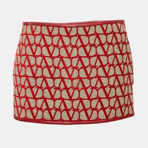 Valentino Red Monogram Jacquard Skorts S, Shorts - Luxury Closet catalog