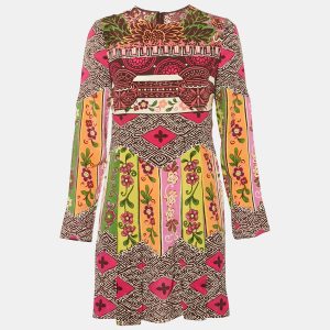 Valentino Multicolor Printed Silk Mini Dress S, Dresses - Luxury Closet catalog