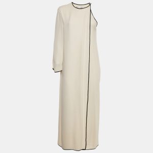 Valentino Cream Silk Asymmetric Long Dress M, Dresses - Luxury Closet catalog
