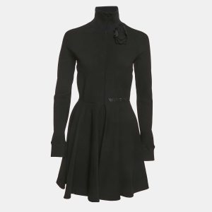 Valentino Black Jersey Floral Applique Mini Dress M, Dresses - Luxury Closet catalog