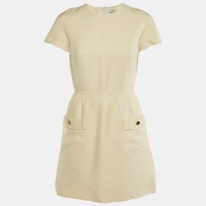 Valentino Cream Wool & Silk Knee Length Dress M, Dresses - Luxury Closet catalog