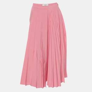 Valentino Pink Cotton Blend Pleated Skirt S, Skirts - Luxury Closet catalog