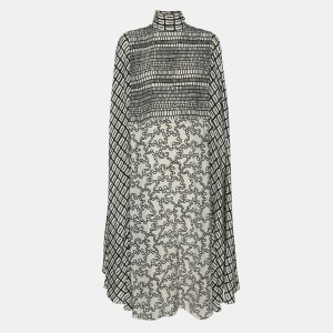 Valentino Black/White Printed Silk Blend Kaftan Dress XS, Dresses - Luxury Closet catalog