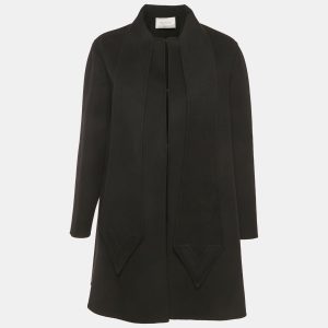 Valentino Black Wool Felt Mid-Length Coat S, Coats & Jackets - Luxury Closet catalog