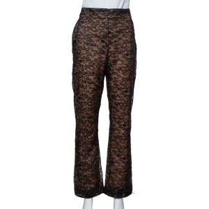 Valentino Black Lace Overlay Flared Trousers L, Clothing - Luxury Closet catalog