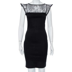Valentino Black Knit & Lace Paneled Sheath Dress M, Dresses - Luxury Closet catalog