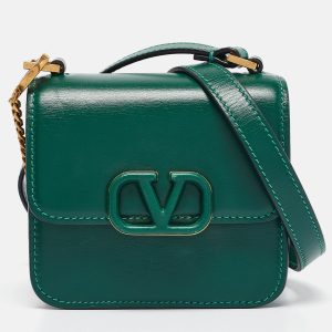 Valentino Green Leather Micro VSLING Shoulder Bag, Shoulder Bags - Luxury Closet catalog