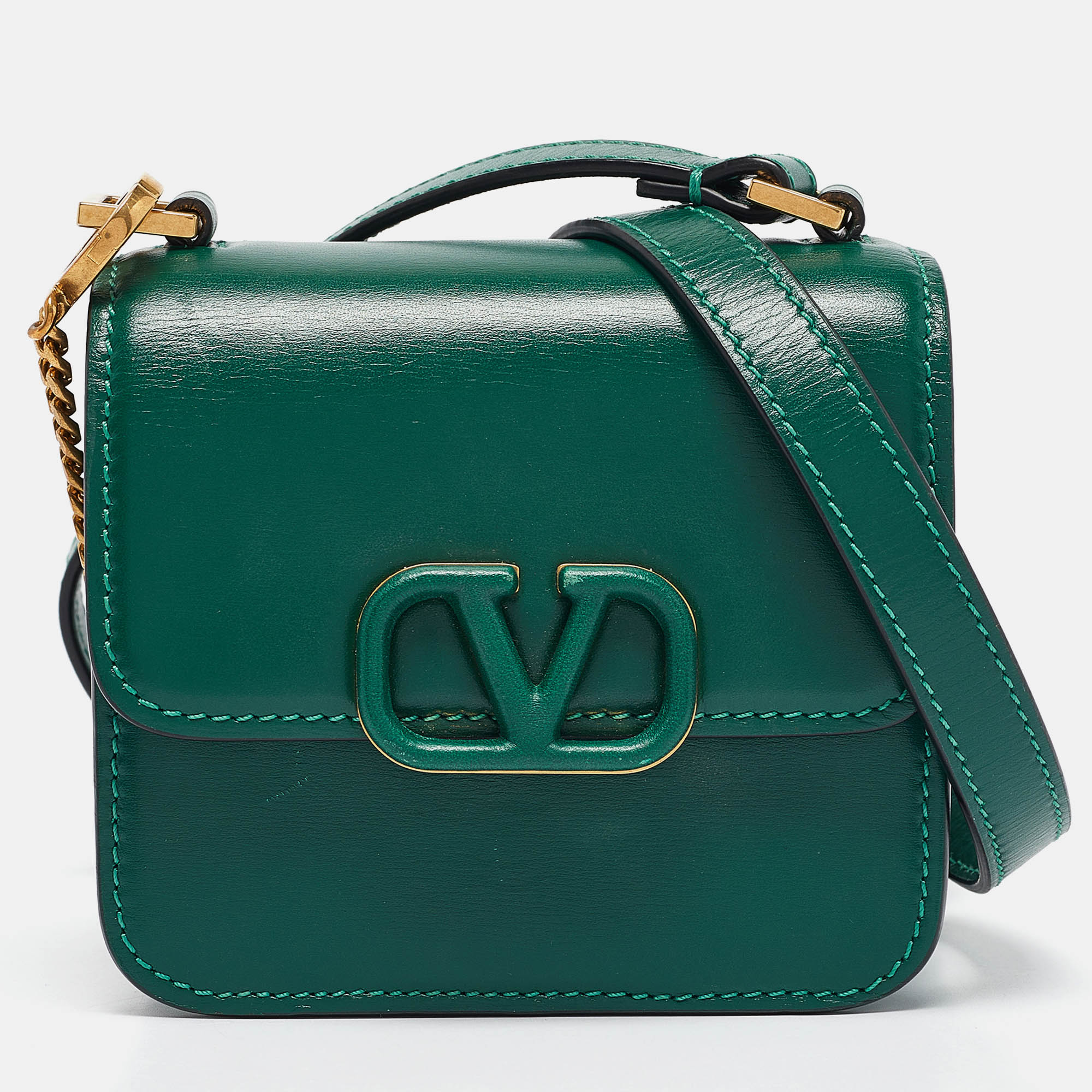 Valentino Green Leather Micro VSLING Shoulder Bag, Shoulder Bags - Luxury Closet catalog