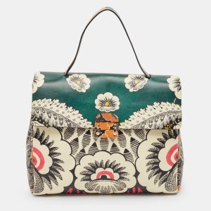 Valentino Multicolor Floral Print Leather Mime Top Handle Bag, Satchels - Luxury Closet catalog