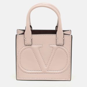 Valentino Garavani Blush Pink Leather Mini VLogo Walk Pouch, Clutches & Special Occasion Bags - Luxury Closet catalog