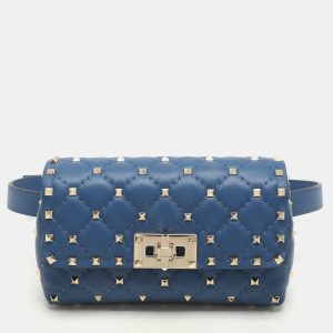 Valentino Blue Leather Rockstud Spike Belt Bags, Handbags - Luxury Closet catalog