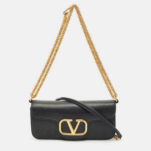 Valentino Black Leather Loco Flap Shoulder Bag, Shoulder Bags - Luxury Closet catalog