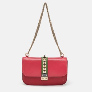 Valentino Multicolor Leather Medium Glam Lock Flap Chain Shoulder Bag, Shoulder Bags - Luxury Closet catalog