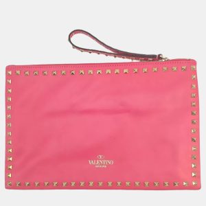 Valentino Rockstud Pink Leather Clutch Bag, Clutches & Special Occasion Bags - Luxury Closet catalog