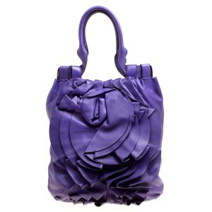 Valentino Purple Leather Petale Shopper Tote, Tote Handbags - Luxury Closet catalog