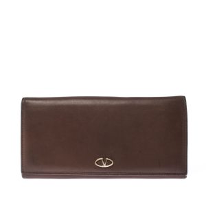 Valentino Brown Leather V Ring Flap Continental Wallet, Wallets & Money Clips - Luxury Closet catalog