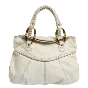 Valentino White Leather Braided Handle Hobo, Shoulder Bags - Luxury Closet catalog