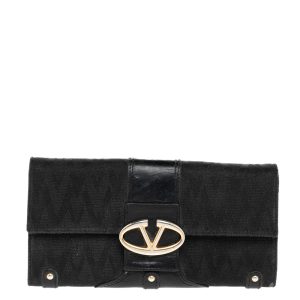 Valentino Black Canvas And Leather Continental Wallet, Wallets & Money Clips - Luxury Closet catalog