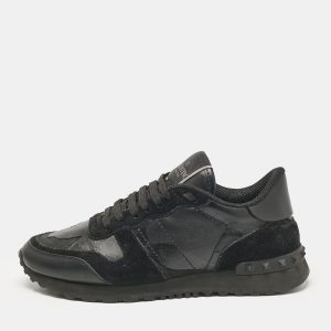 Valentino Black Leather and Suede Rockrunner Low Top Sneakers Size 36, Athletic Shoes & Sneakers - Luxury Closet catalog