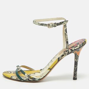 Valentino Multicolor Leather Ankle Strap Sandals Size 38.5, Sandals - Luxury Closet catalog