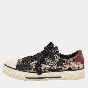 Valentino Multicolor Leather and Canvas Camubutterfly Lace Up Sneakers Size 36, Athletic Shoes & Sneakers - Luxury Closet catalog