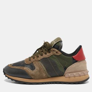 Valentino Multicolor Leather and Suede Rockrunner Low Top Sneakers Size 37, Athletic Shoes & Sneakers - Luxury Closet catalog